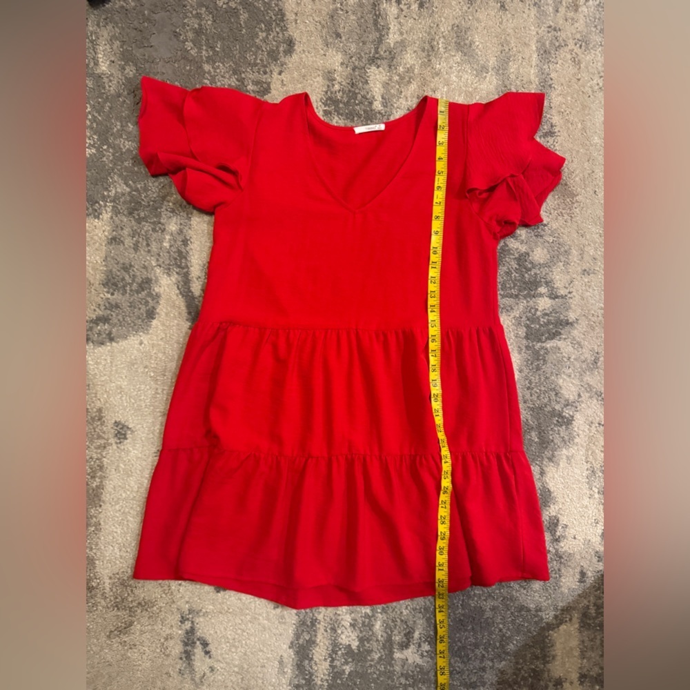 Timing Red Apparel Ruffle Dress - Picture 6 of 6